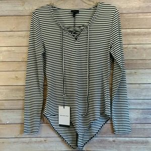 3/$25 - Who What Wear - Lace Up Body Suit